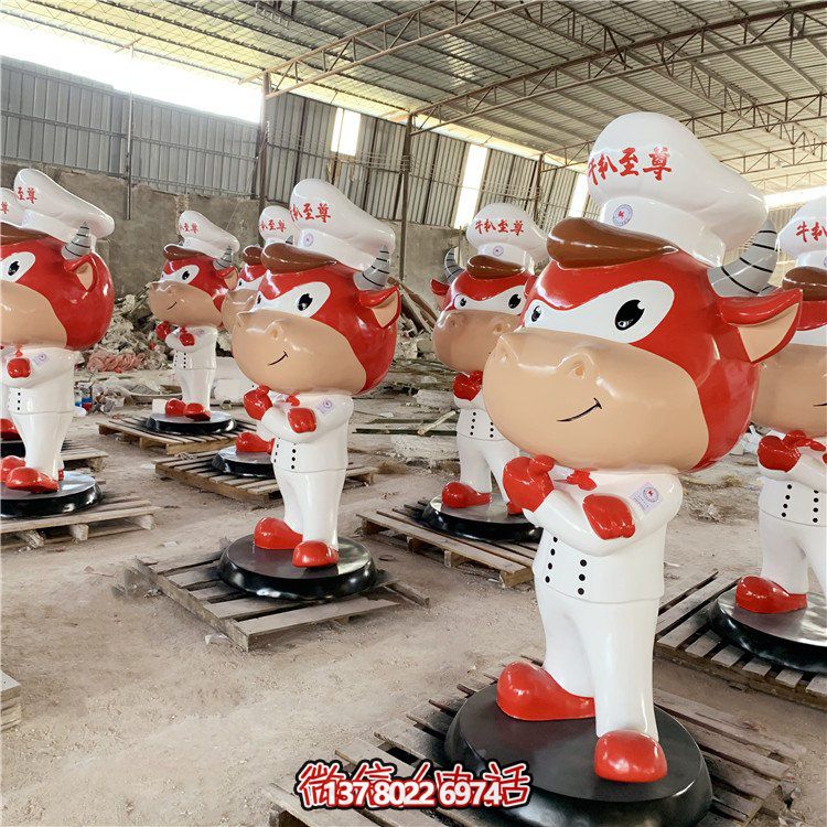 玻璃鋼制卡通公仔門口擺件，吸引人流招攬商場店鋪