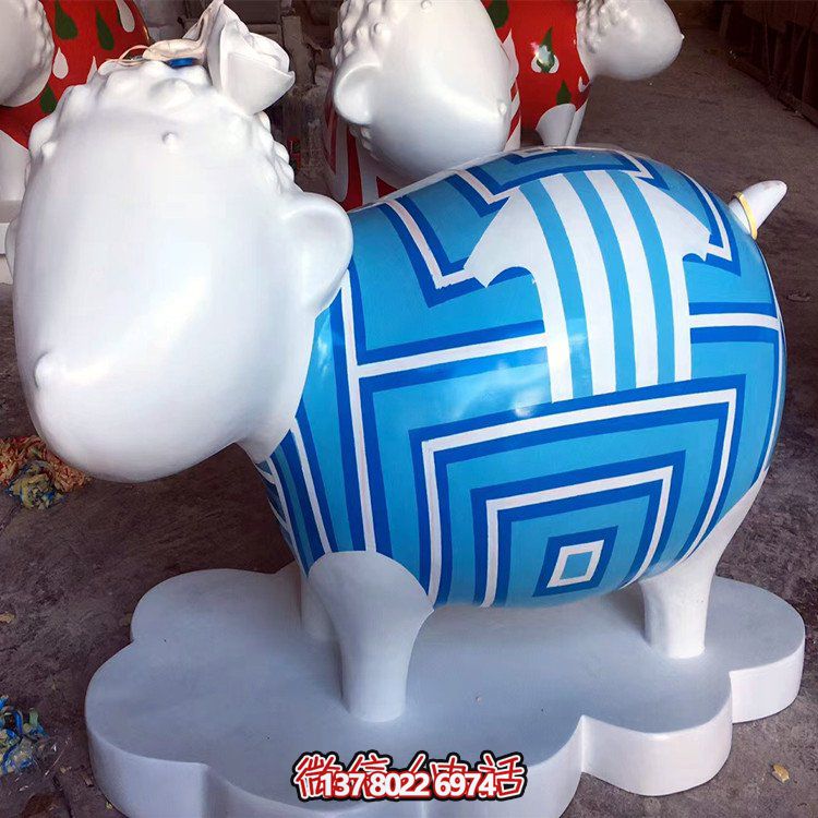 彩繪仿真羊雕塑——商場、公園、廣場的精美裝飾