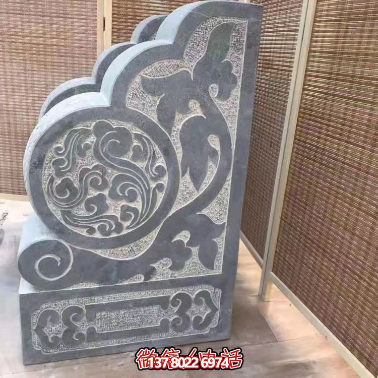 傳統石刻抱鼓，點綴仿古庭院