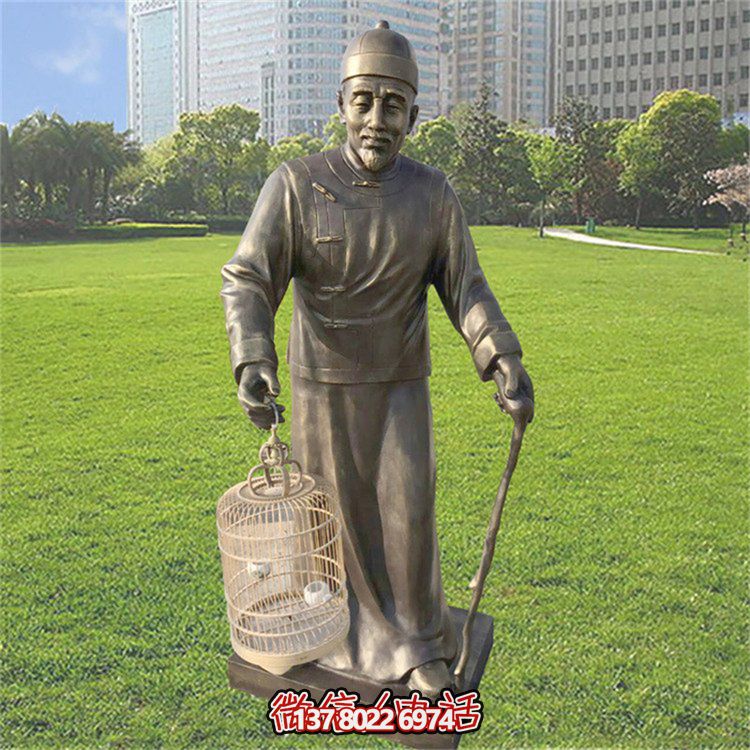 仿古風格玻璃鋼雕像，為公園提供優雅的民俗裝飾