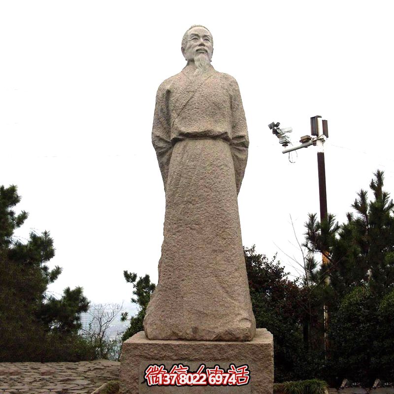 賀知章砂巖石雕像，感受歷史魅力