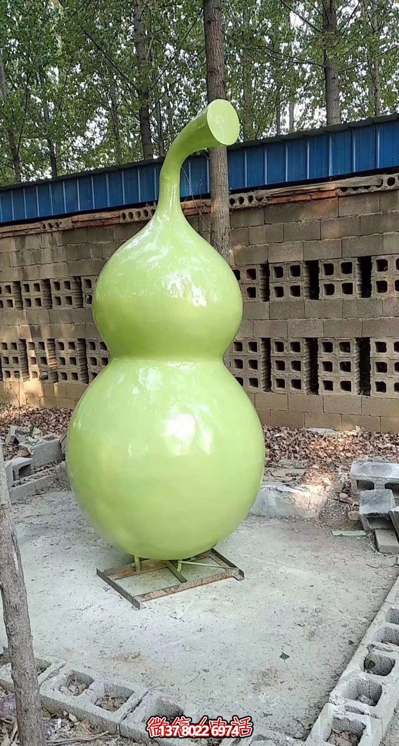 玻璃鋼烤漆園林葫蘆雕塑,點亮景區 玻璃鋼烤漆園林葫蘆雕塑,點亮景區