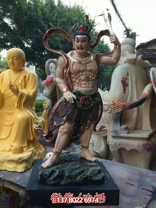玻璃鋼八大金剛雕塑，護法神圣的守護