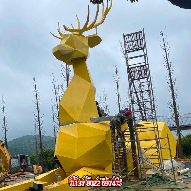 大型梅花鹿雕塑，點亮公園廣場景觀
