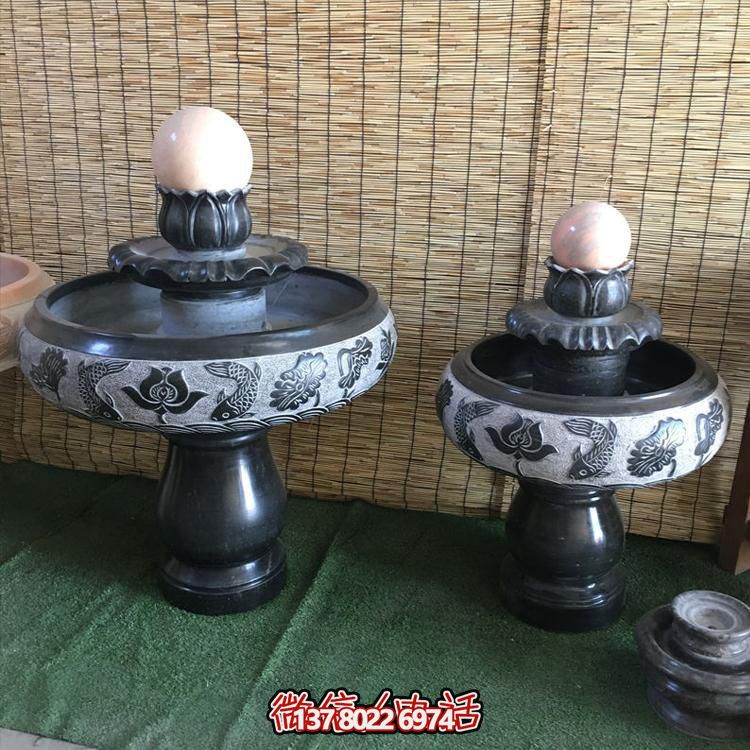 小型黑色大理石風水招財擺件，室內辦公家用