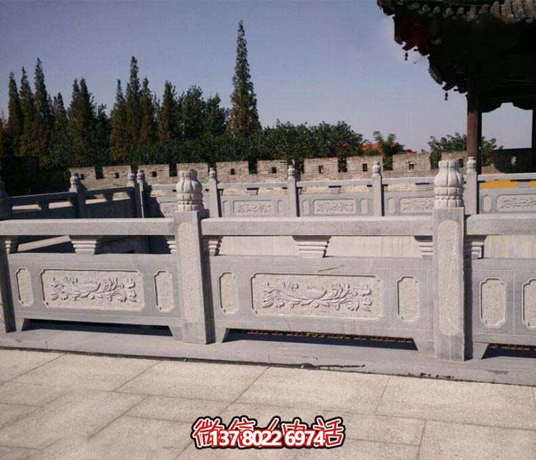 精美青石雕刻欄桿，為您的景區水池添彩