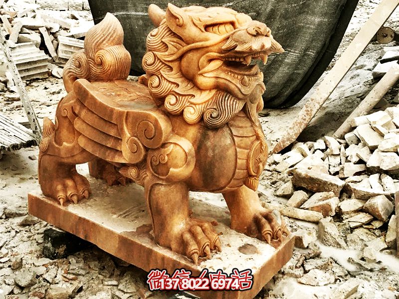 創意公園石雕神貔貅雕塑 創意公園石雕神貔貅雕塑