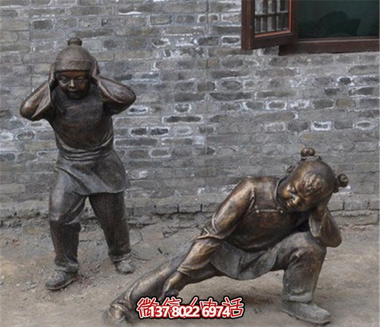 兒童放鞭炮公園景觀銅雕兒童雕塑 兒童放鞭炮公園景觀銅雕兒童雕塑