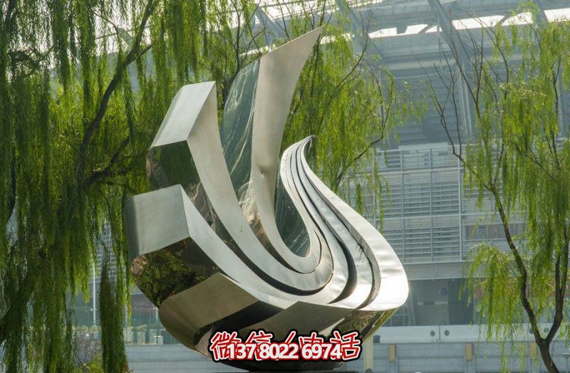 大廈抽象不銹鋼創意個性鴿子雕塑 大廈抽象不銹鋼創意個性鴿子雕塑