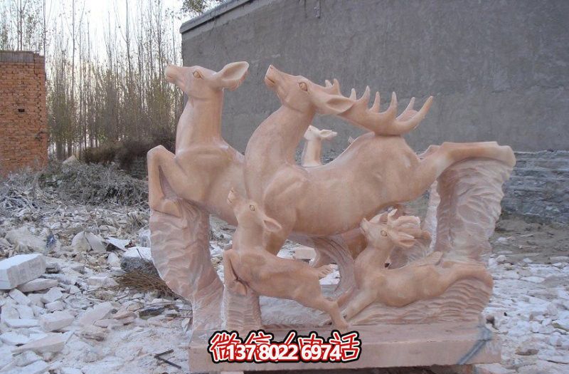 戶外園林創(chuàng)意晚霞紅石雕浮雕梅花鹿雕塑 戶外園林創(chuàng)意晚霞紅石雕浮雕梅花鹿雕塑