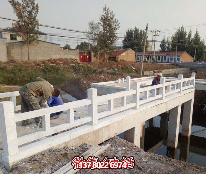 村莊池塘景觀漢白玉石柱欄桿 村莊池塘景觀漢白玉石柱欄桿