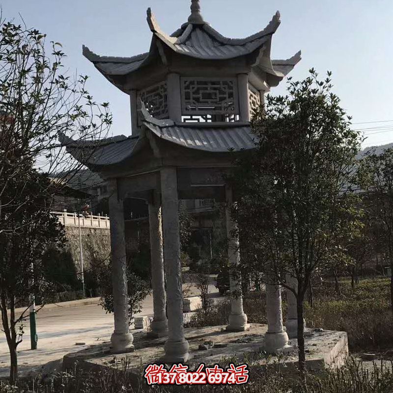 仿古戶外景區(qū)鏤空青石雕刻休閑涼亭 仿古戶外景區(qū)鏤空青石雕刻休閑涼亭